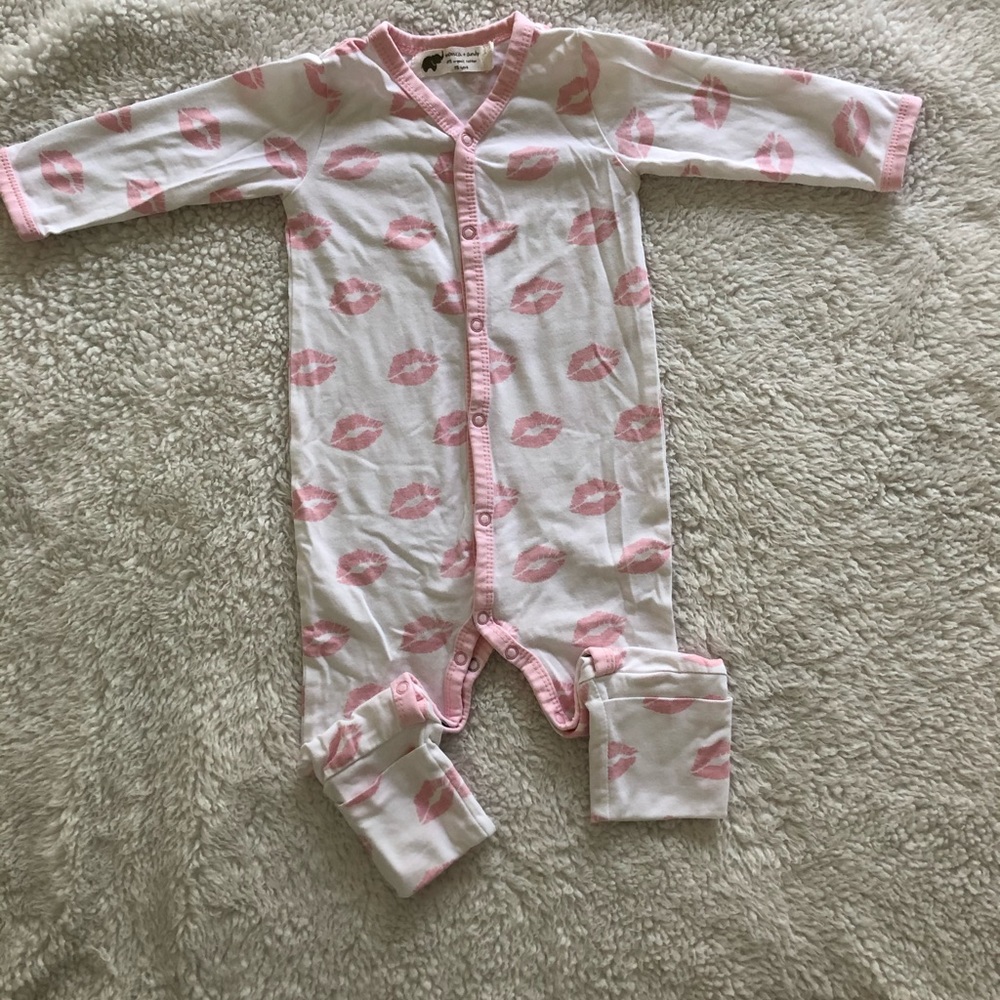 Monica and Andy baby girl long romper